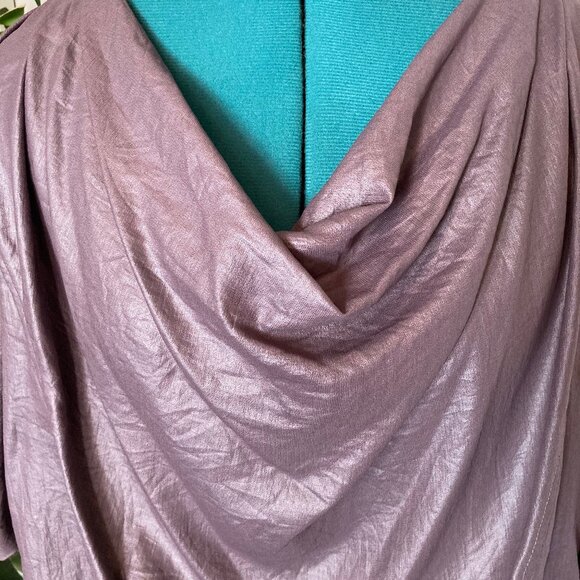 BCBGMaxAzria Mauve Draped Dress, Small - Picture 4 of 6